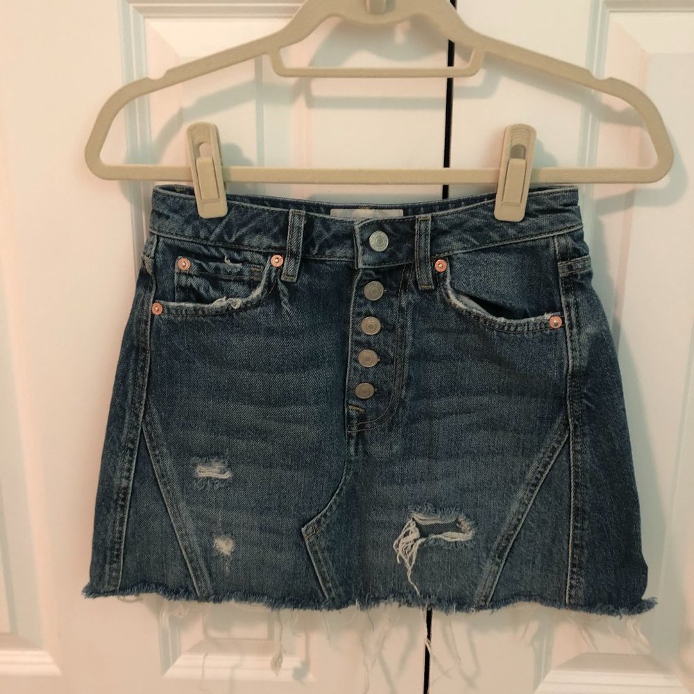 Free People Jean Skirt